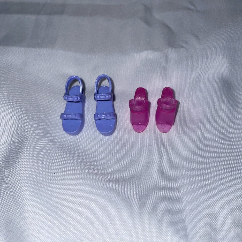 Barbie Doll Shoes Lot‎ Lavender Purple Platform Sandals Pink Translucent Heels